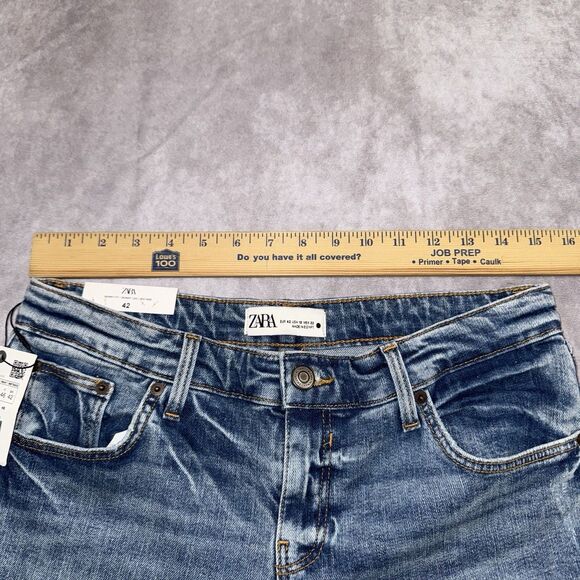 Zara Womens Skinny Fit Jeans Mid Rise Size 42 US 10 NWT - Picture 3 of 8